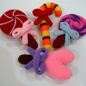 Crochet Pattern LOLLIPOPS toys/food 00348 image 1