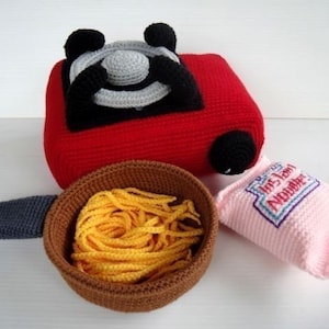 Crochet Pattern - PORTABLE STOVE- Toys / Playfood - PDF  (00359)