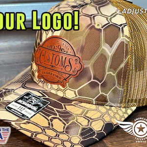Custom Richardson Trucker Hat Personalized Kryptek Camo Brown Adjustable Hat