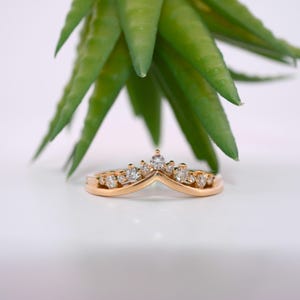 10K Yellow Gold Diamond Tiara Ring