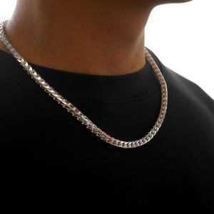 Collana a catena Franco in argento Sterling - Timbrata Italia 925 - Design resistente ed elegante, SOLIDO