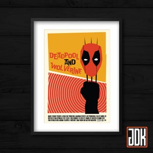 Deadpool & Wolverine Vintage Style Print