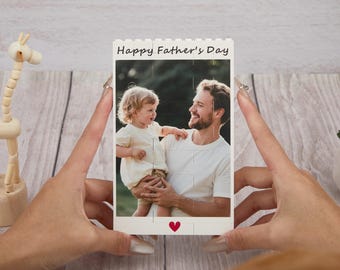 Gepersonaliseerde Dad&Me foto bouwsteen, aangepaste familie LEGO-steen, gedenkwaardig huisdecor cadeau voor echtgenoot, puzzel gelukkige Vaderdag voor papa