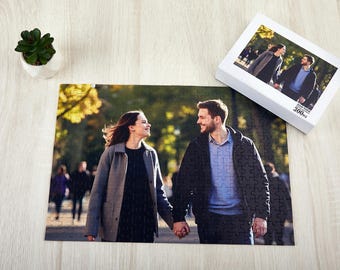Personalized  Wooden Jigsaw Puzzle,Custom Puzzle from Photo 300, 500, 1000 Piece Puzzle,Couple Puzzle,Gifts for Her,Valentine's Day Gifts