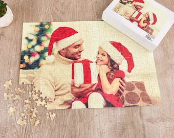Custom Puzzle from Photo 25-1000pcs,Personalized Couple Portrait Jigsaw Puzzle from Your Own Picture,Fathers Day Gift for Dad Grandpa