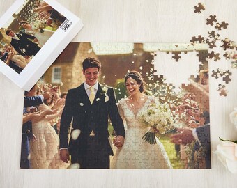 Custom Puzzle from Your Photo, Personalized Couple Photo Jigsaw Puzzle, 25-1000 Piece Jigsaw, Thoughtful Gift for Boyfriend Girlfriend