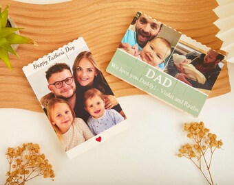 Personalized Dad Photo Block, Daddy & Me Custom Puzzle, Daddy Puzzle Gift