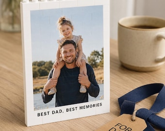 Personalized Photo Building Block for Couple, Custom Photo Block Puzzle, Christmas Gift For Husband/Dad, Photo Keepsake