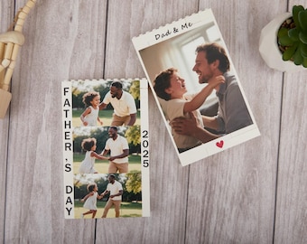 Custom Dad & Me Photo Building Brick,Father's Day Puzzle Gift for Daddy Grandpa,Picture Block Home Decor,Unique Anniversary Gift for New Dad