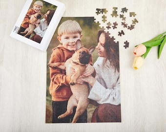 Personalized Jigsaw Picture for Family, Custom Puzzle with Your Photo,25-1000 PCS Picture Puzzle,Gift forFamily members,Mother's Day Gifts