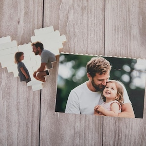 Custom Dad Photo Rectangle Building Block,Family Puzzle Heart Building Block Gift for Grandpa,Picture Memory Decor Gift for Him Husband