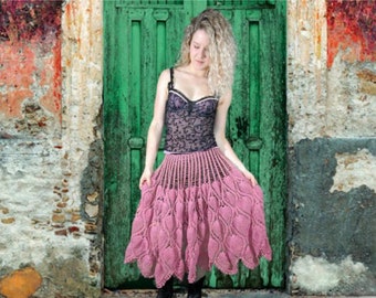 Romantic Shabby Chic Upcycled Pink Black Crochet Doily Rockabilly Bustier Dress Small emmevielle