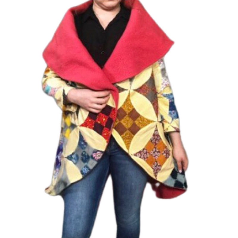 hooded shawl collar coat