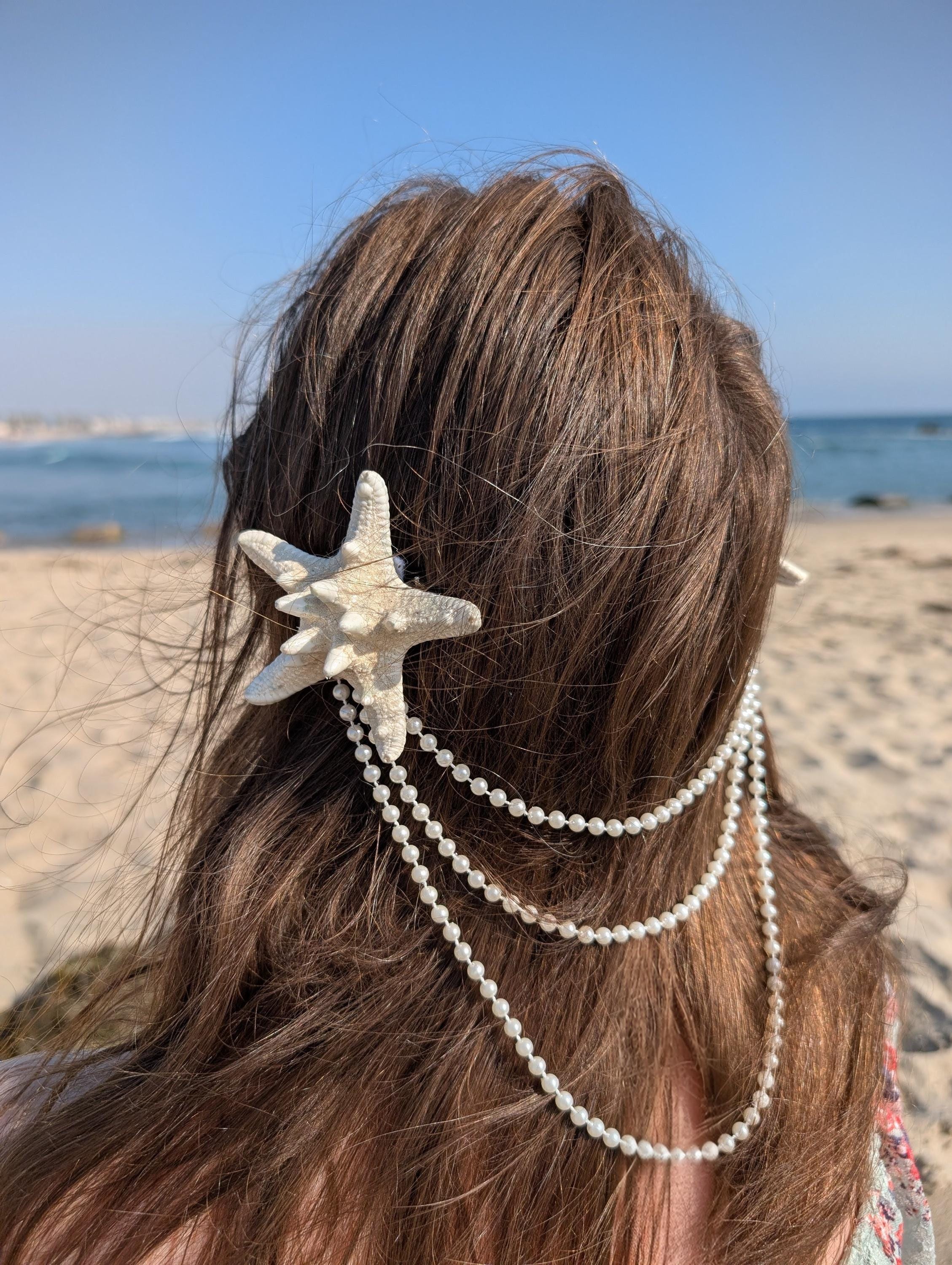 Original 3 pieces Vintage Silver tone Metal Star fish and ribbon Hair Accessory Starfish Hair Accessories - Etsy main image 4