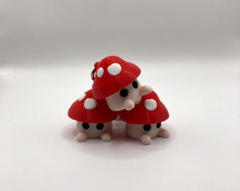 Mini mushroom Keychain - Cute mini mushroom - 3D printed