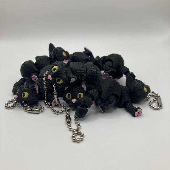 Cat Keychain - Cute mini cat - 3D printed