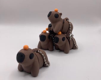 Mini capybara Keychain - Cute mini capybara - 3D printed