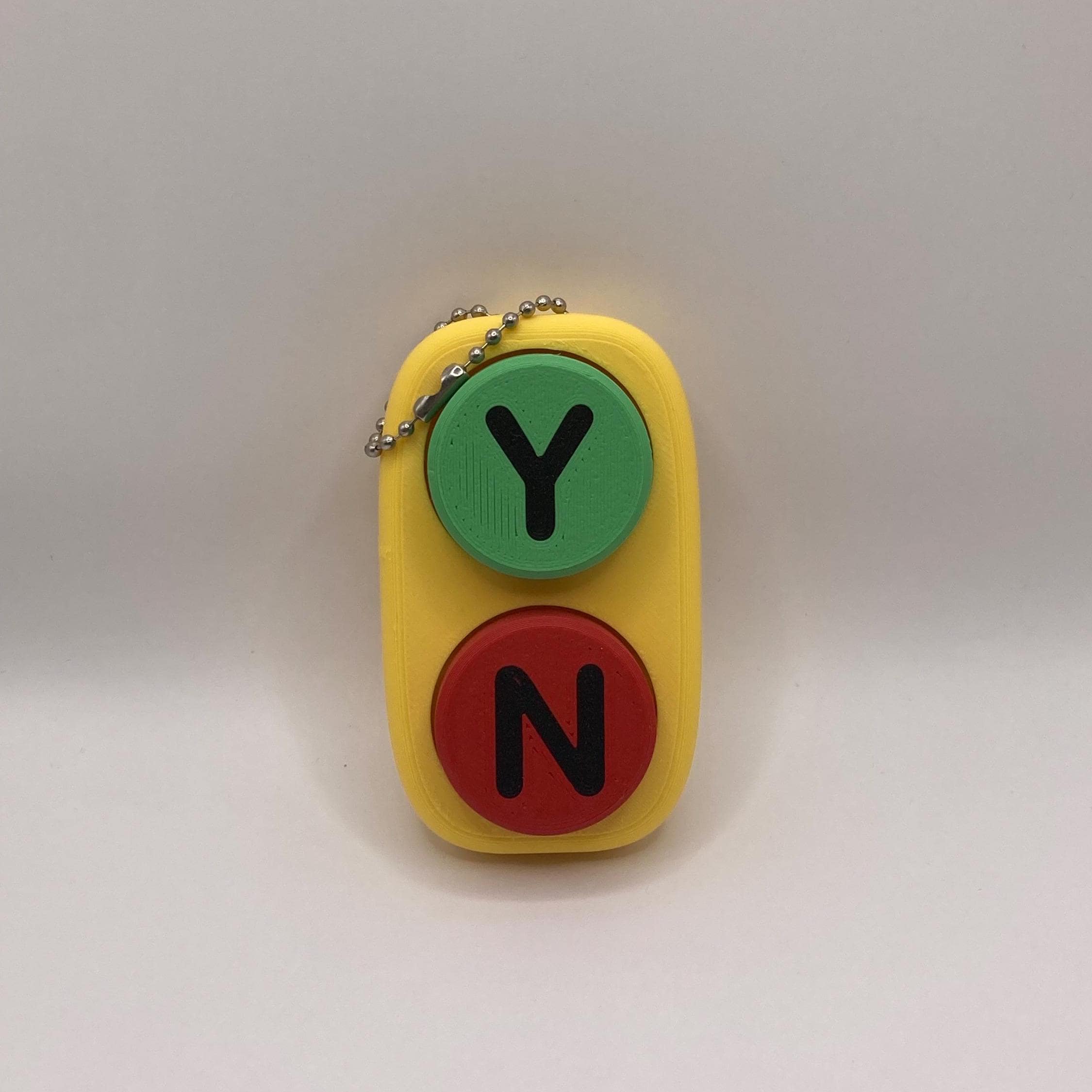 Custom Initial Yes/No Clicker Fidget Toy, Fun Stress Reliever, Clicker Game for Kids & Adults