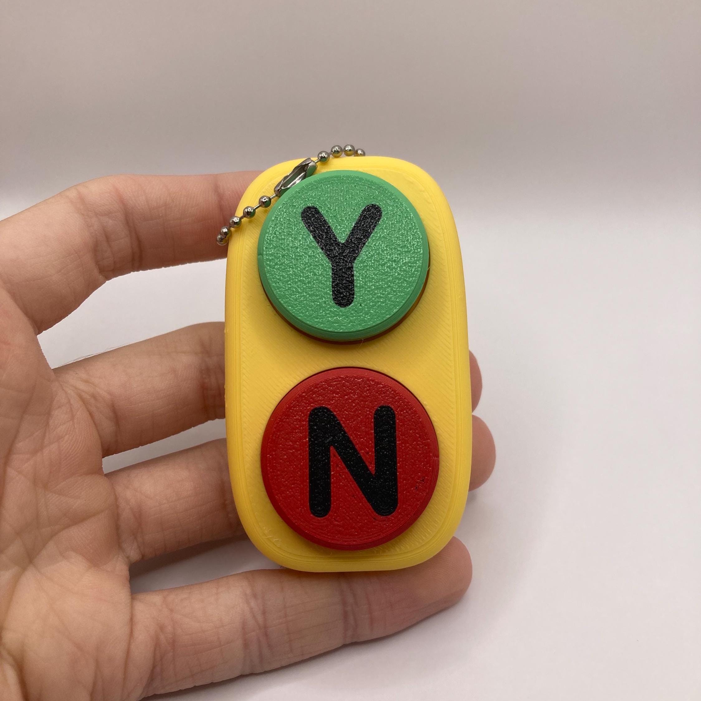 Custom Initial Yes/No Clicker Fidget Toy, Fun Stress Reliever, Clicker Game for Kids & Adults