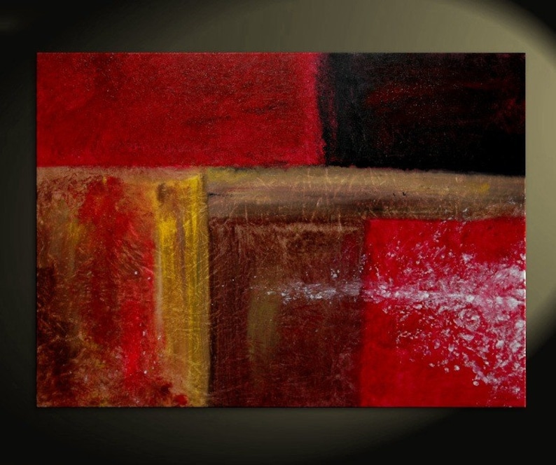 Bold Red Modern Abstract Painting Urban Original Art on Etsy