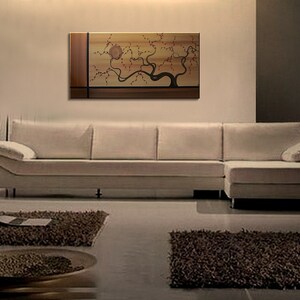 Abstract Tree Painting Large Earth Tones Brown Copper Gold Tan - Etsy