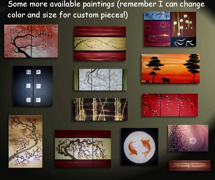 Big Abstract Textured Painting Red Red Brown Orange Fall Colors ...
