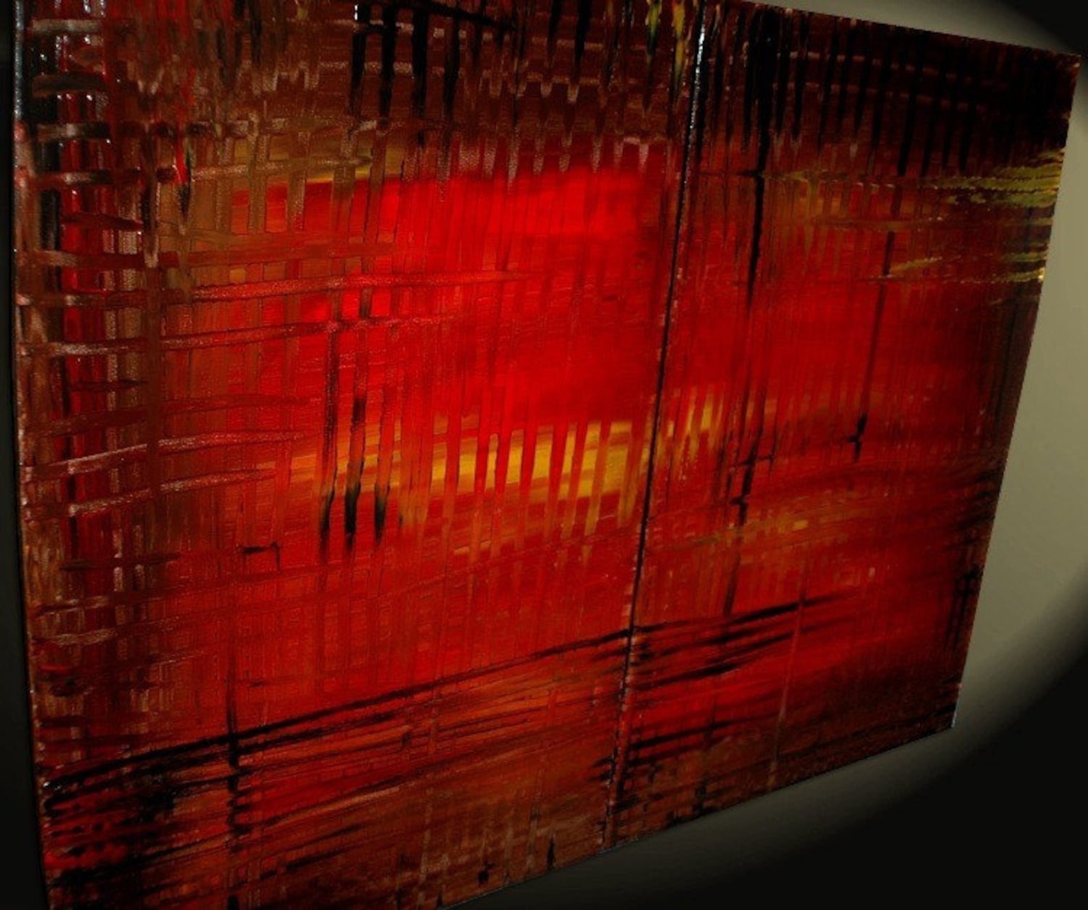 Large Red Abstract Painting Bold Modern Original Textured HUGE Etsy