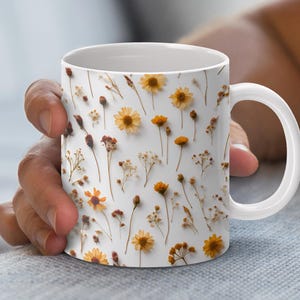 Wildflowers Mug Wrap, Wildflowers Digital Download, 11oz 15oz Mug PNG, Wallflowers Mug Design, Floral Mug Wrap PNG