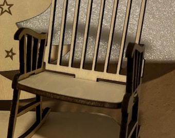 Personalized Wooden Rocking Chair: Memorial, Quinceañera, Wedding, Graduation etc