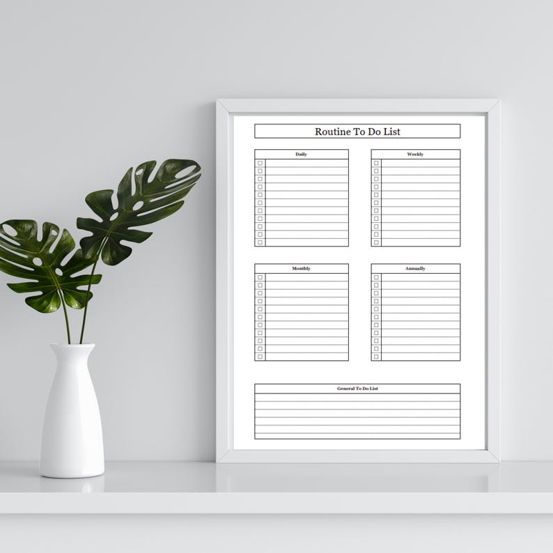 Printable Routine To-do List | Daily and Weekly Productivity Planner - Etsy