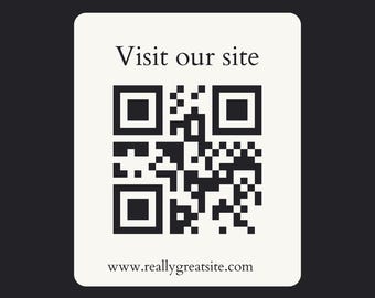 Personalized QR Code Sign: Custom Website Widget for Business (Digital Download)