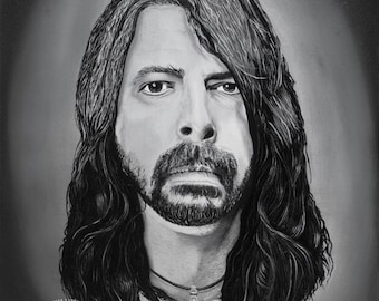 My Hero - Original 20 &quot;x 16&quot; Gemälde von Dave Grohl, Öl auf Leinwand