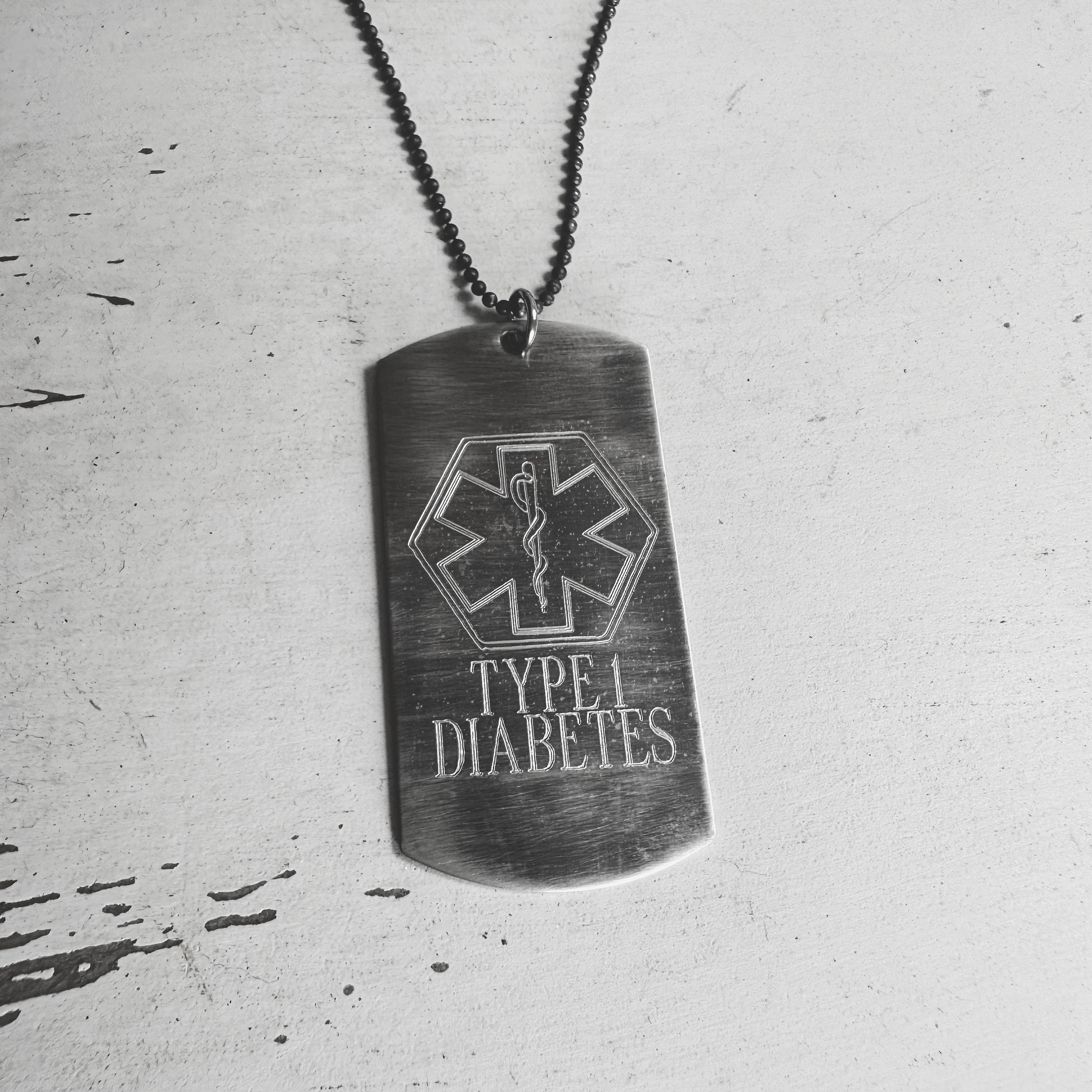 Handmade Sterling Silver Medical Alert Dog Tag Necklace - Personalized ...