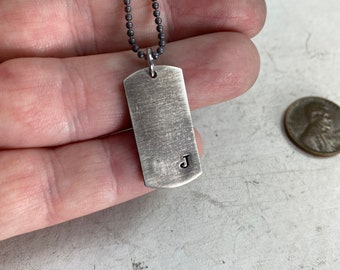 Dog Tag Necklace - Handmade Sterling Silver Dog Tags Necklace - Custom and Personalized Just for You - Extra Small Dog Tags