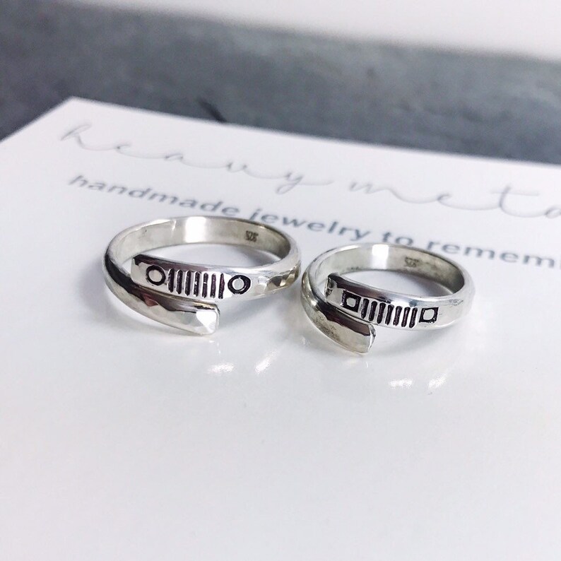 Jeep Ring Sterling Silver Adjustable Ring Thumb Ring Etsy