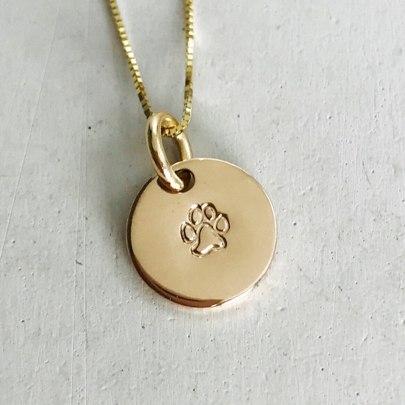 14K Solid Gold Jeep Necklace Hand Stamped Gold Disc Jewelry Etsy