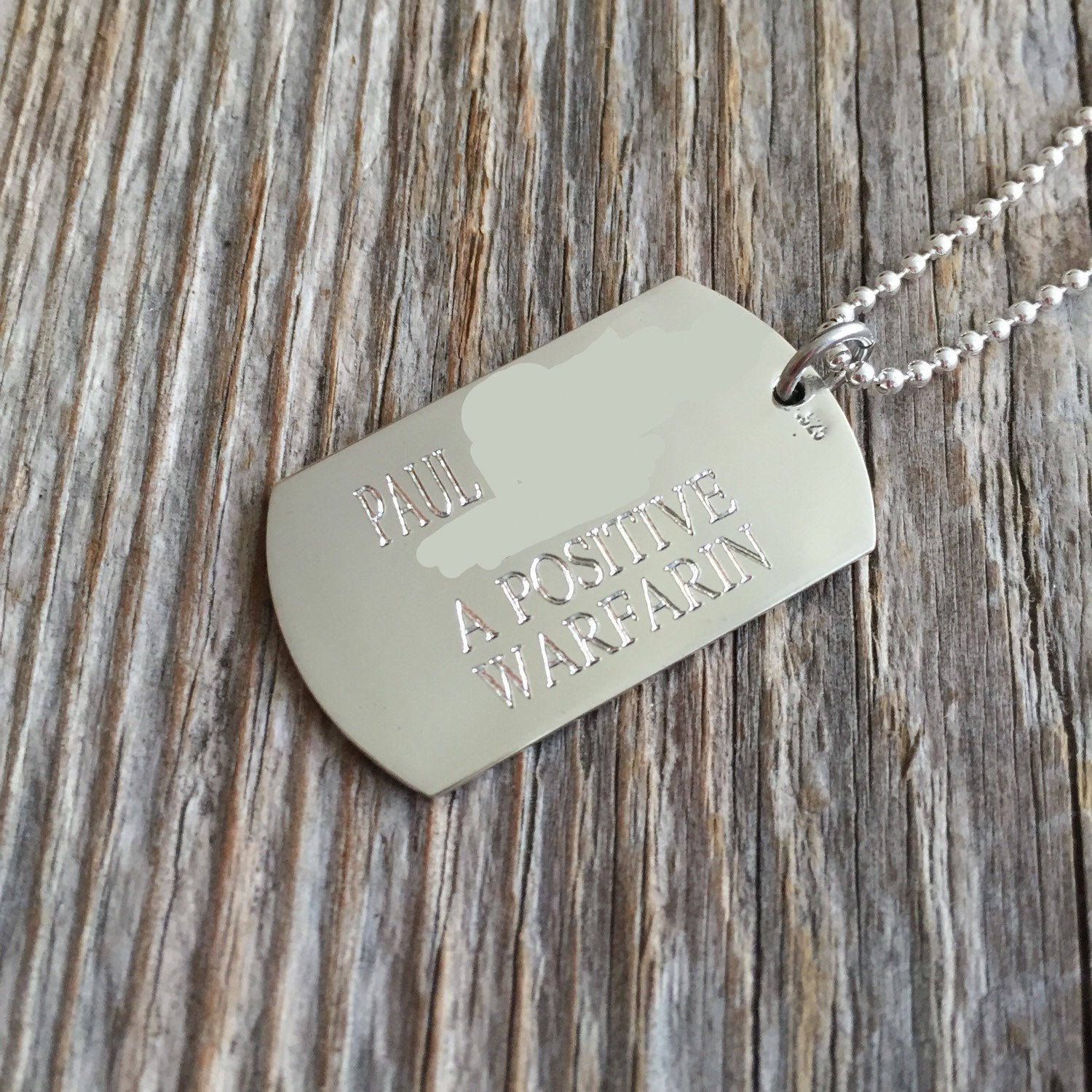 Personalized Sterling Silver Medical Alert Dog Tag Necklace - Etsy