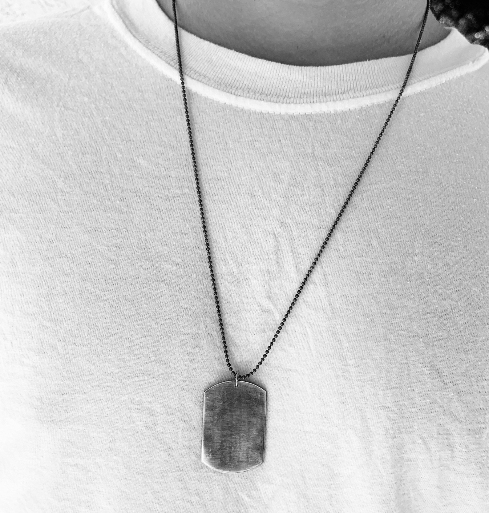 Dog Tag Necklace Handmade Sterling Silver Dog Tags Necklace Etsy