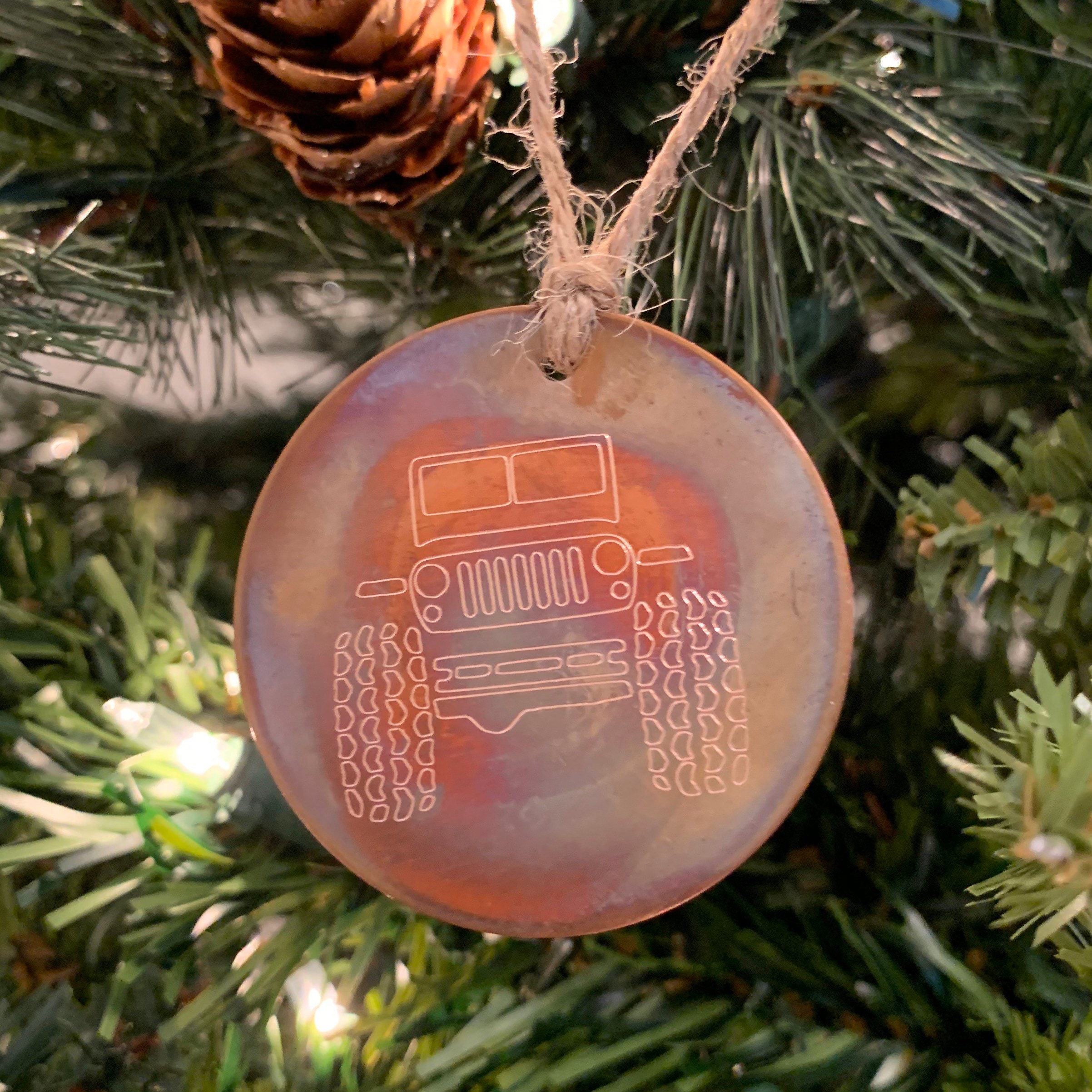 Jeep Ornament Copper Metal Christmas Tree Decoration | Etsy