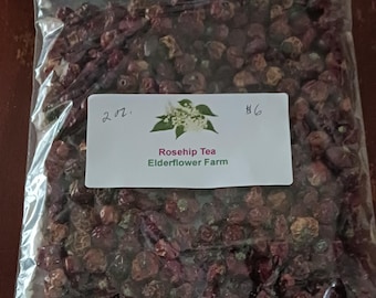 Herbal Teas - Rosehip and Sweet Fern - hand picked - in a 2 oz. bags - Elderflower Farm
