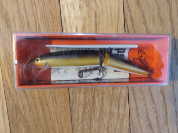 Vintage Jointed Rapala Fishing Lure Orig.box & Booklet Insert Marked J-11 -   Canada