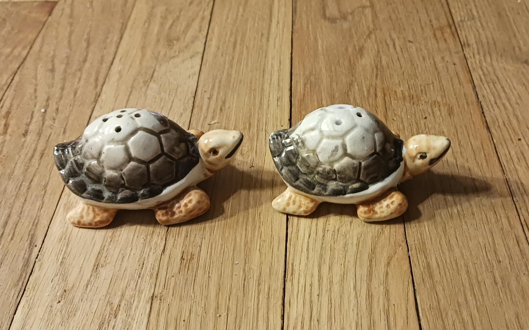 Adorable Turtle Salt and Pepper Shakers - 4 X 2-1/2 - Japan - Mother's ...