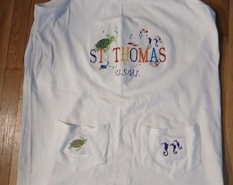 New Beach Cover Up - St. Thomas -Virgin Islands - Size Large