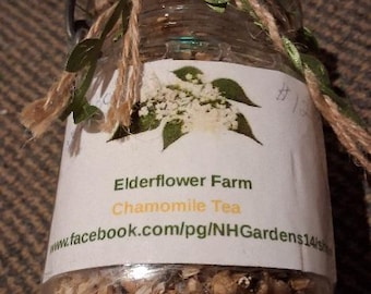 Chamomile Herbal Tea - Dried Chamomile Flowers for tea or crafts in a pint jar - Tea - Crafts