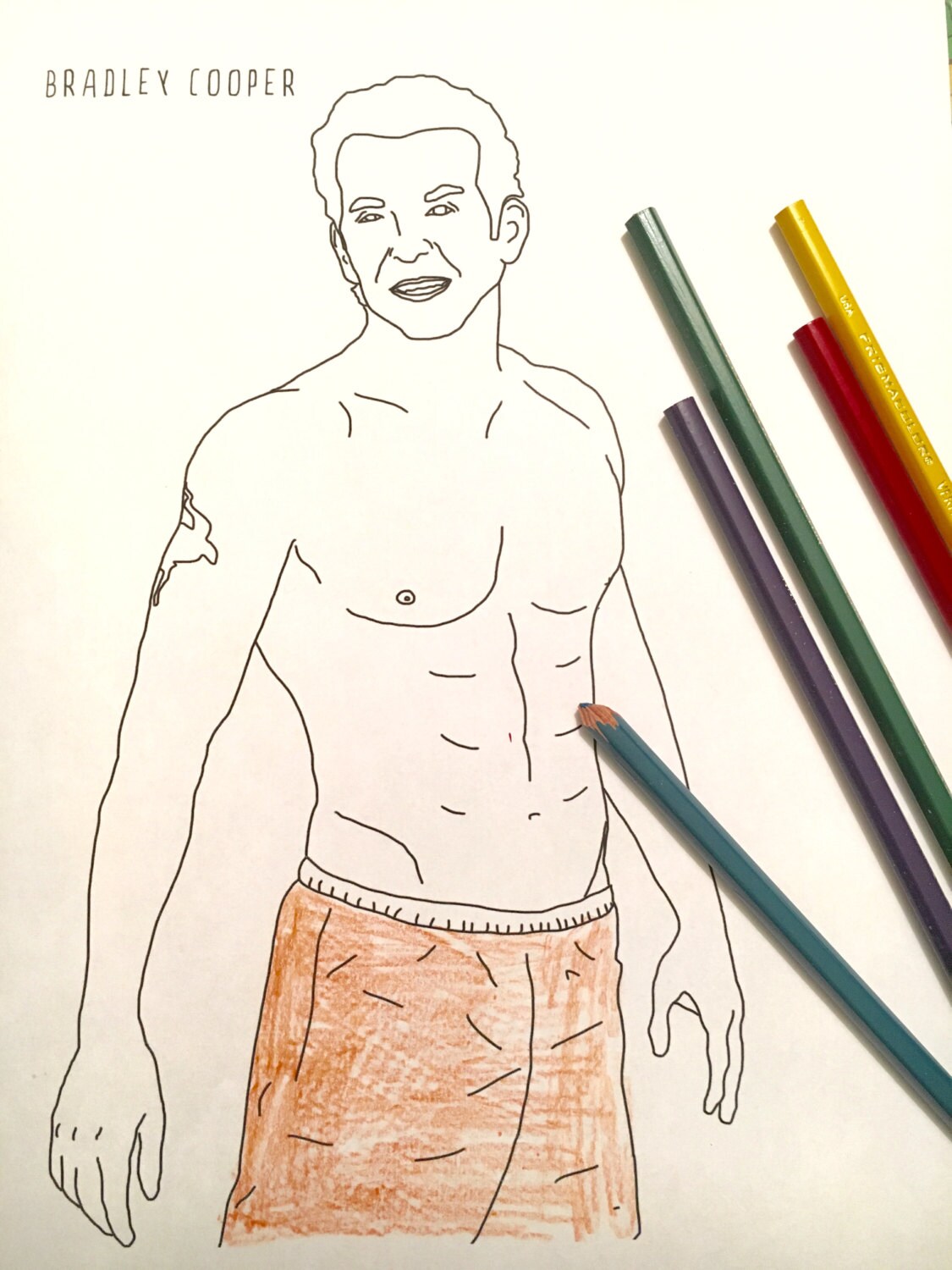 Hot Guys Adult Coloring Book digital download Bachelorette | Etsy