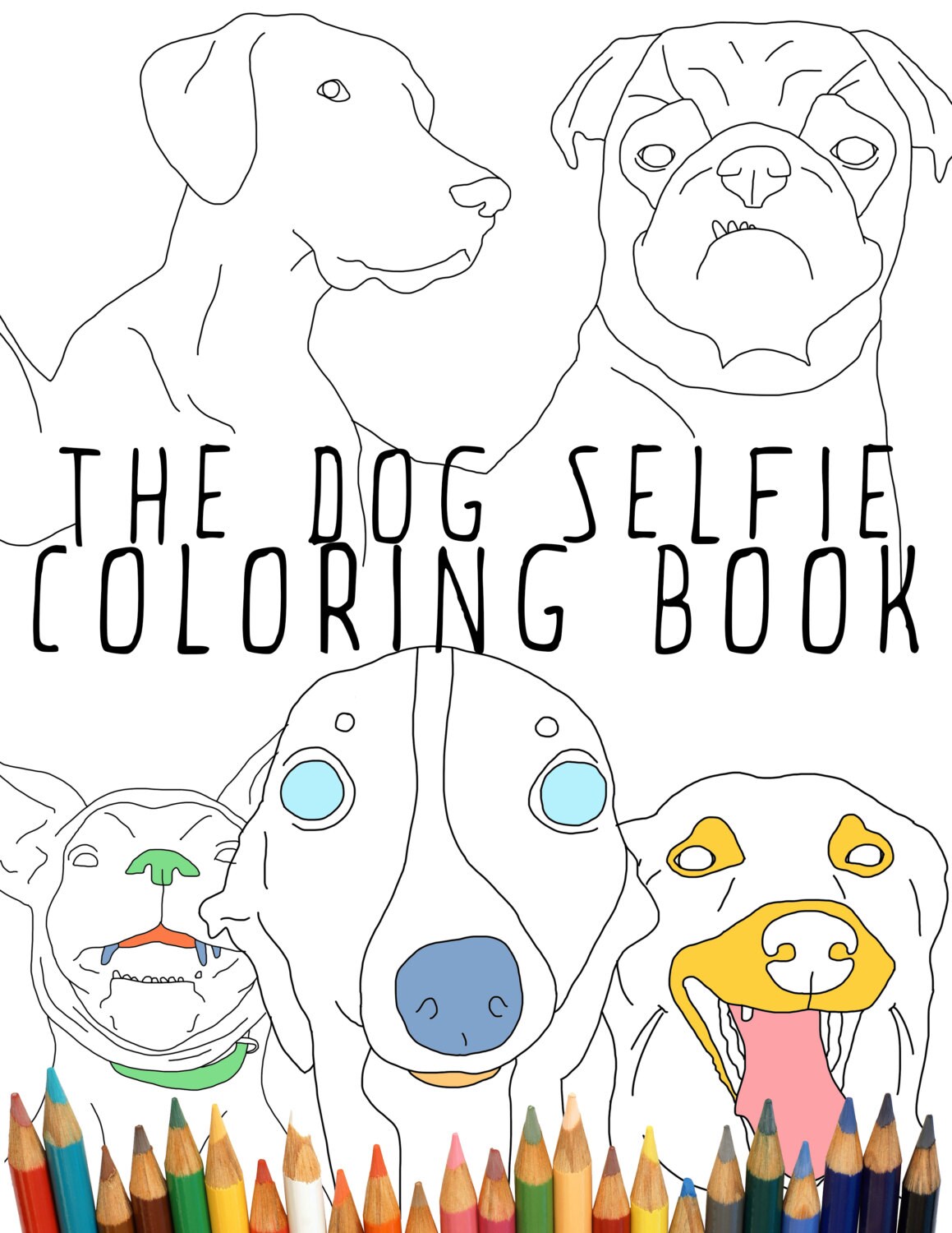 Download Dog Selfie Coloring Book Instant Download Adult Coloring Etsy