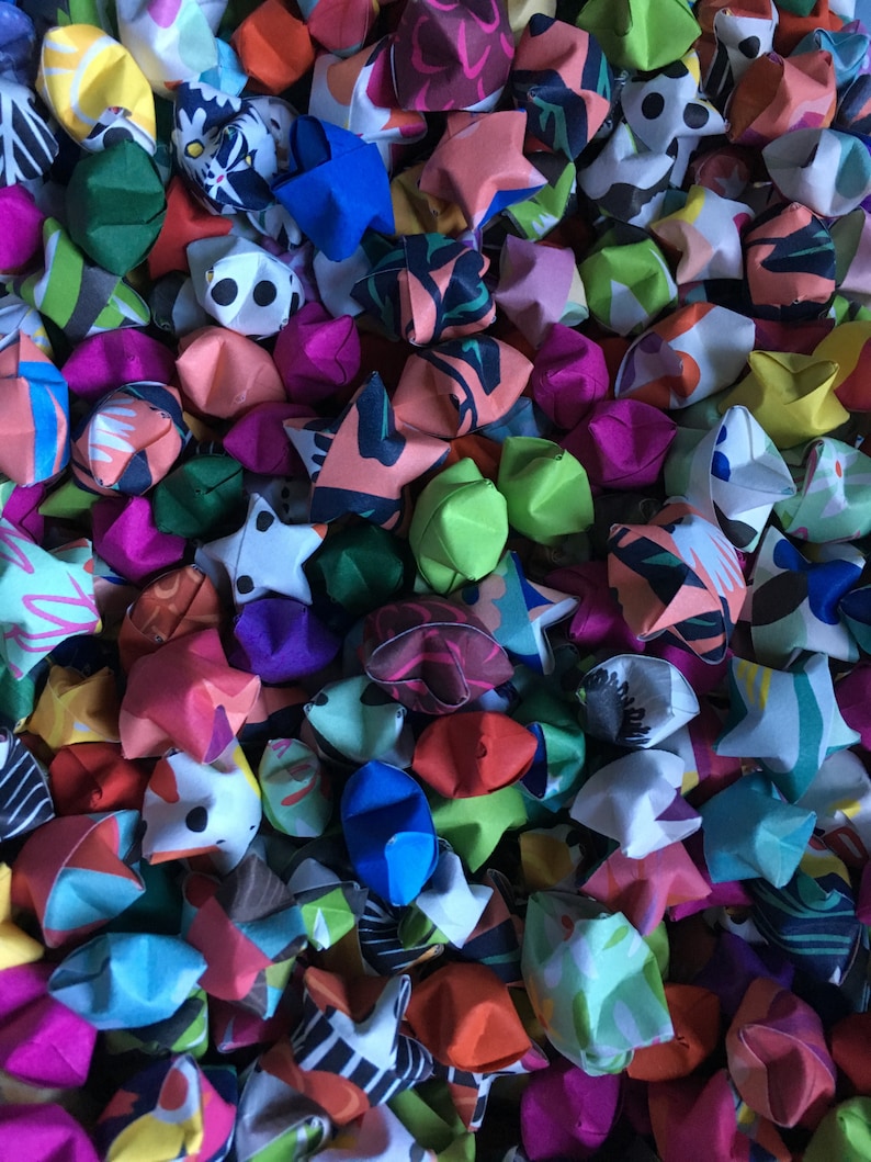 1,000 Origami Lucky Stars Crammed into a Small Flat Rate Box image 2