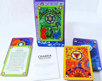Chakra Meditations by Swami Saradananda 52 card deck Magical Message Cards for energy creativity focus Inspiration, Meditation
