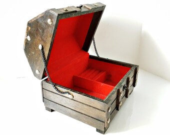 Wood Treasure Chest - Etsy