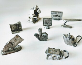 Pièces de jeu Monopoly Dot Com, jetons informatiques en étain, matériel de loisirs créatifs